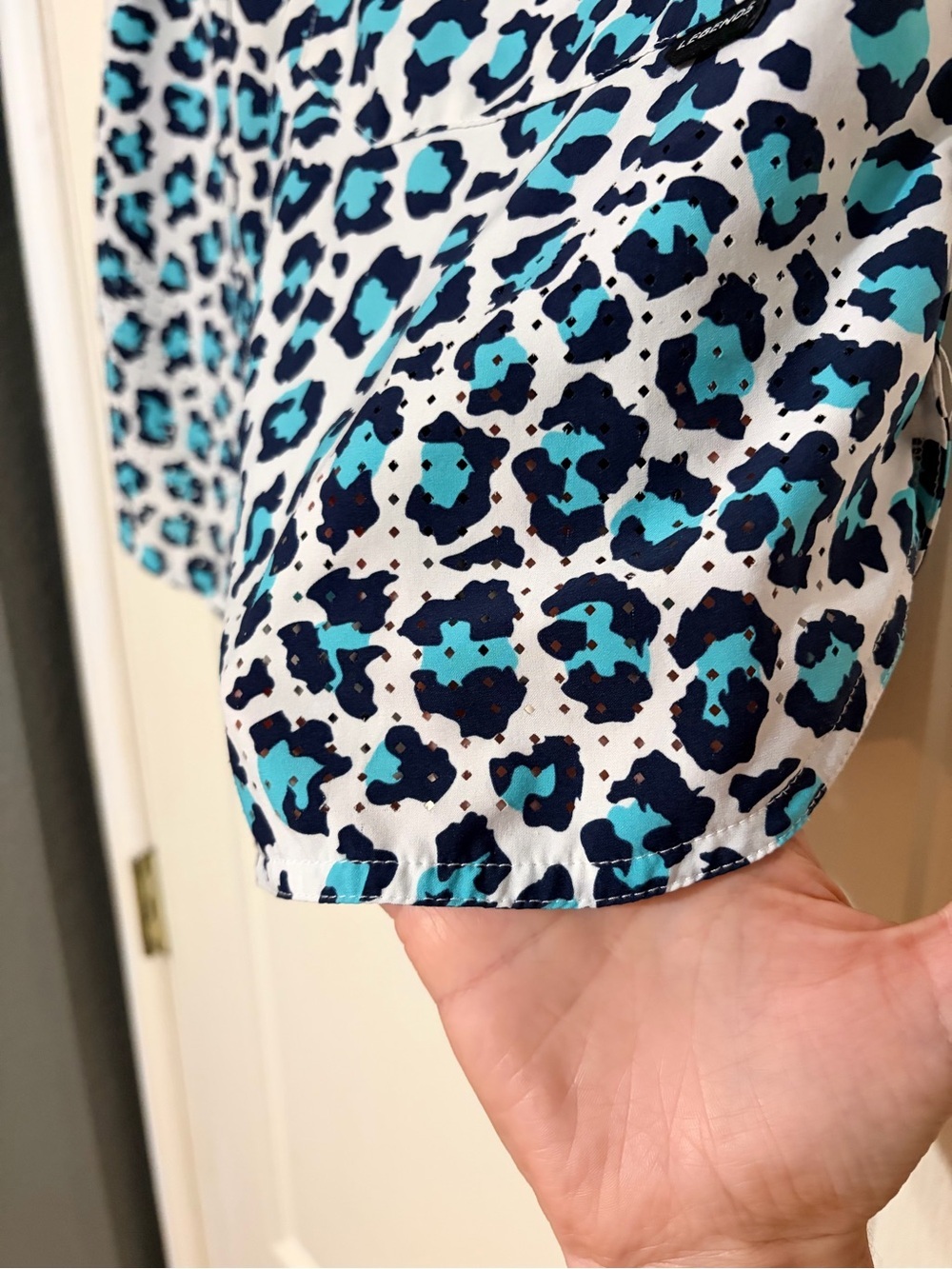 Legends the Luka 7” Blue Teal Leopard Athletic Lined Shorts, small - Picture 6 of 11